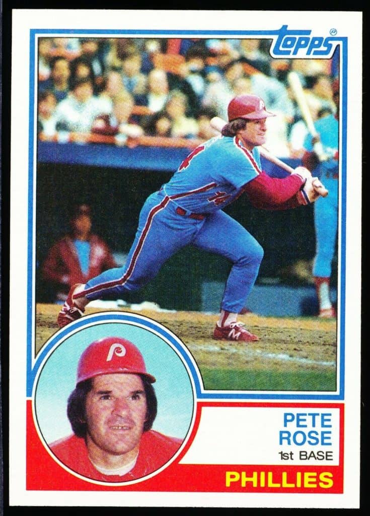 1983 topps pete rose baseball card