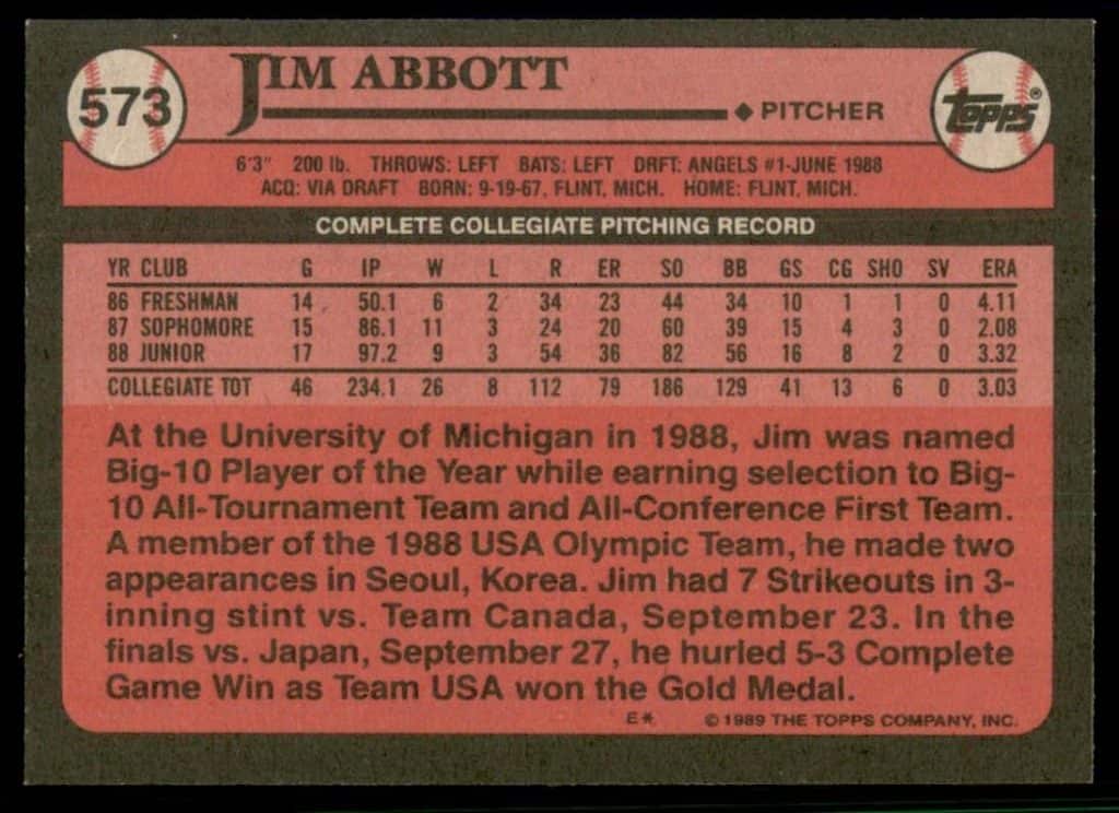 1989 TOPPS WAX BOX 540 baseball cards 36 packs  RANDY JOHNSON @ $10.95 