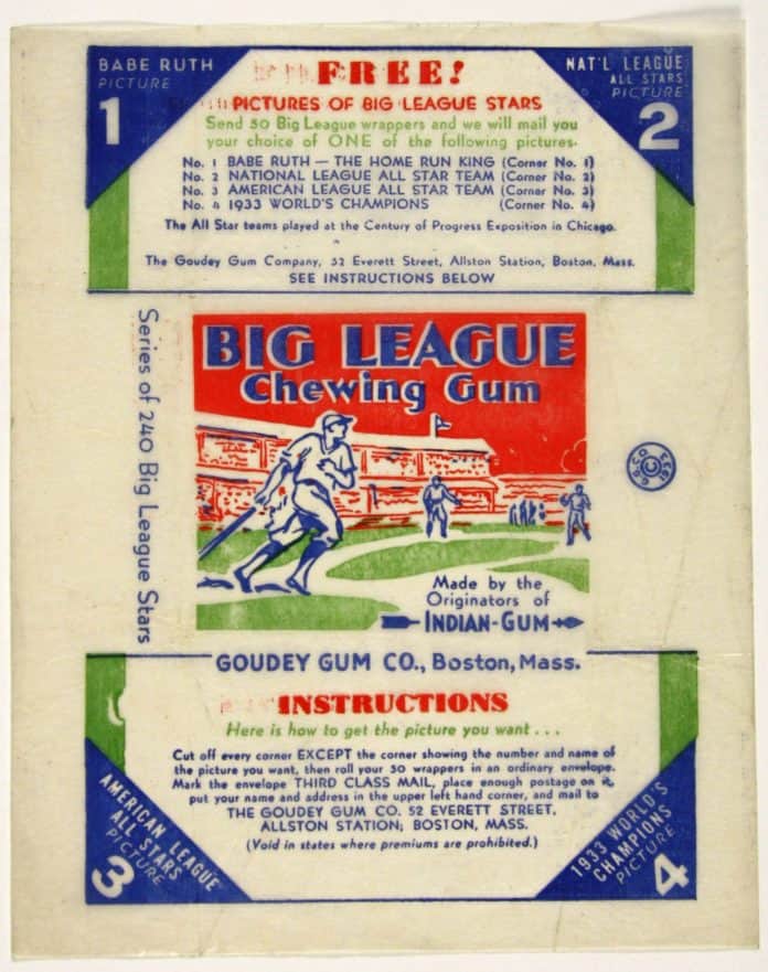 1933 Goudey baseball cards
